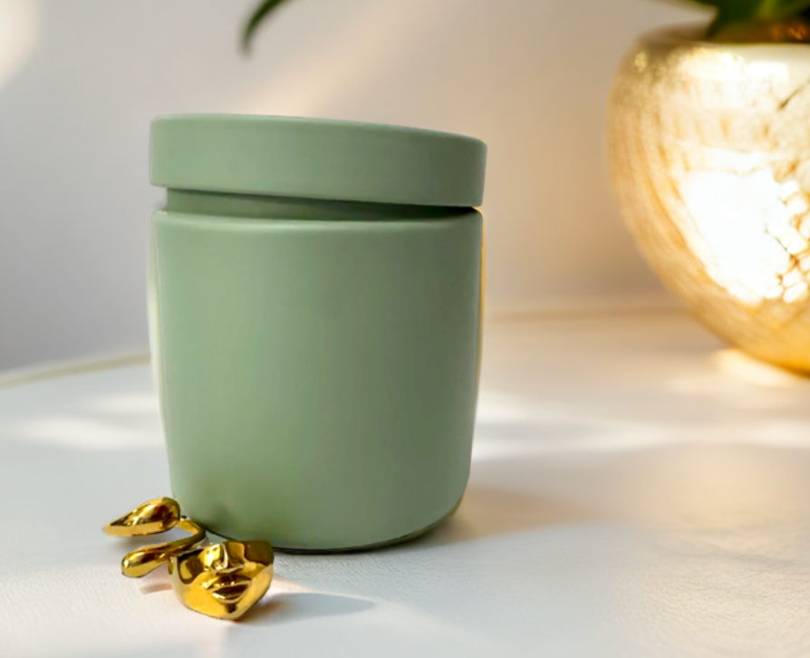 Matte Sage Tin Vessel (8 oz)