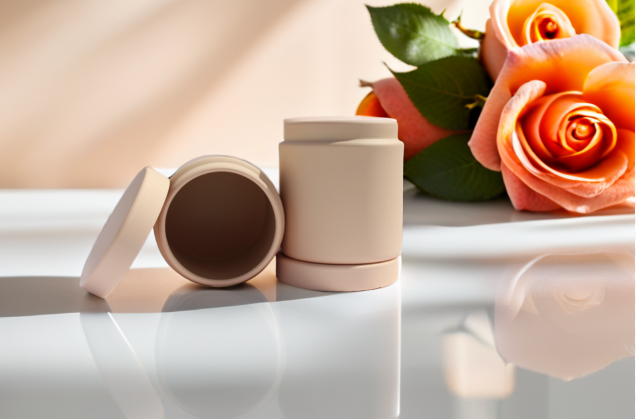 Matte Peach Tin Vessel (8 oz)