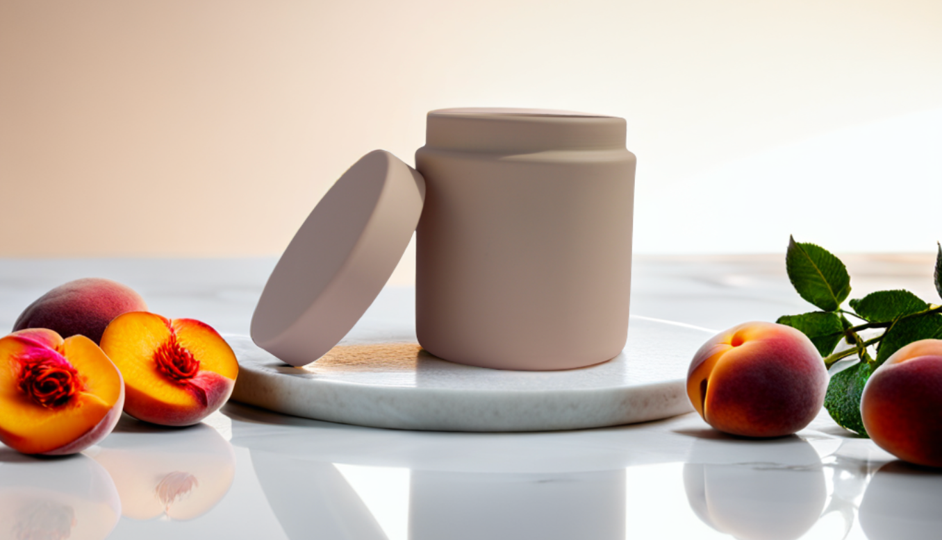Matte Peach Tin Vessel (8 oz)