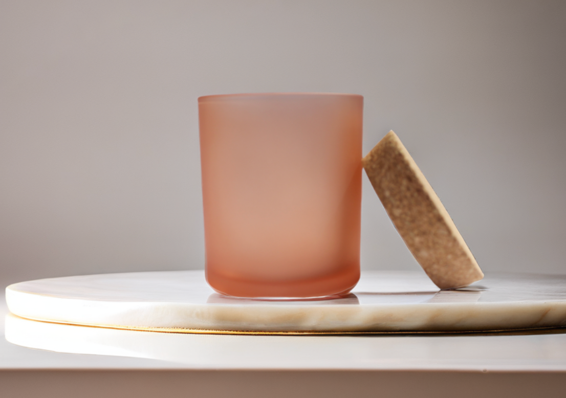 Frosted Amber vessel (8 oz)