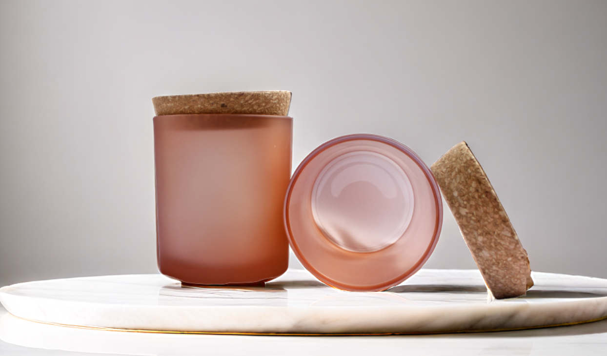 Frosted Amber vessel (8 oz)