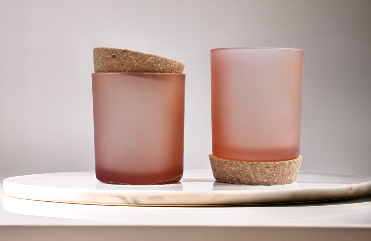 Frosted Amber vessel (8 oz)