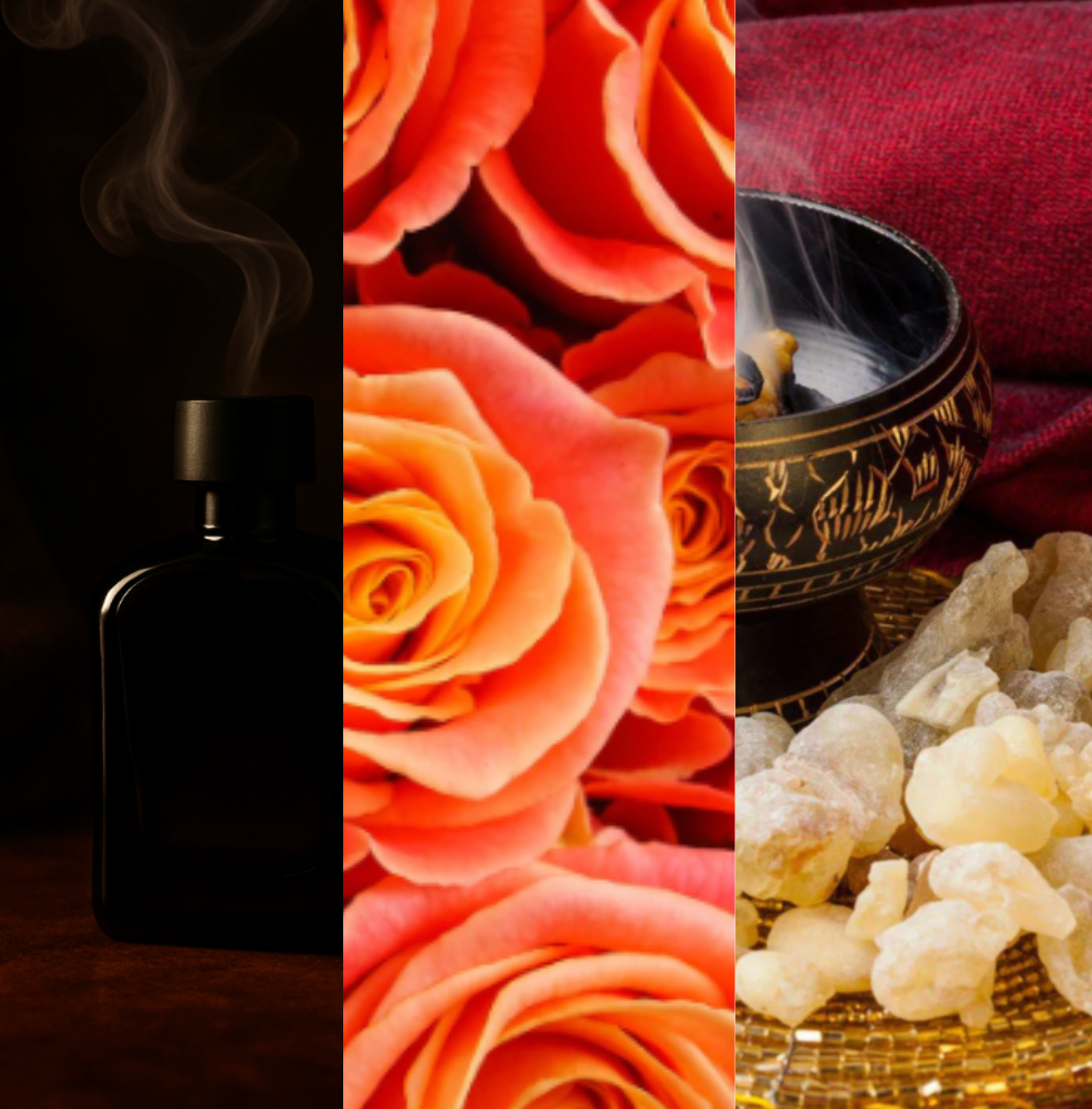 Dark Musk, Rose, and Frankincense car diffuser with elegant design for a calming, luxurious scent in your car.