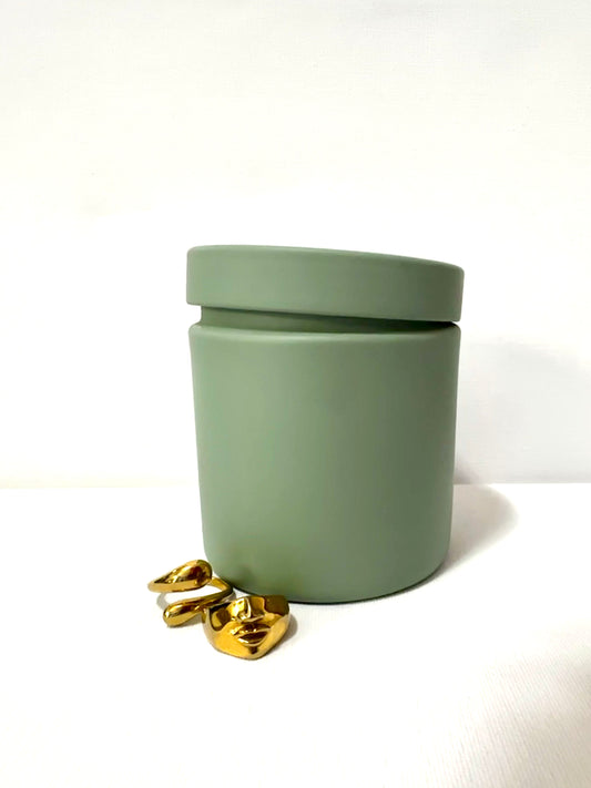 Matte Sage Tin Vessel (8 oz)